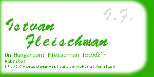 istvan fleischman business card